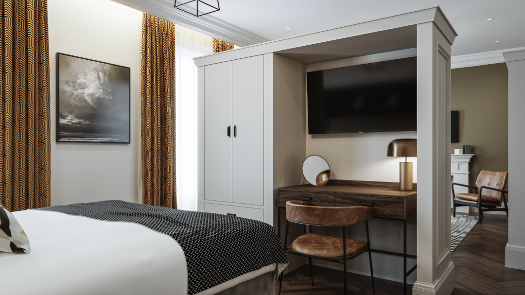 Suites at King Street Aparthotel are all equipped with a kitchenette, luxurious en-suite, a five-star bed and offer a sanctuary to rest in after a day or work or play.